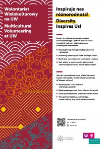 Plakat promujący wolontariat wielokulturowy