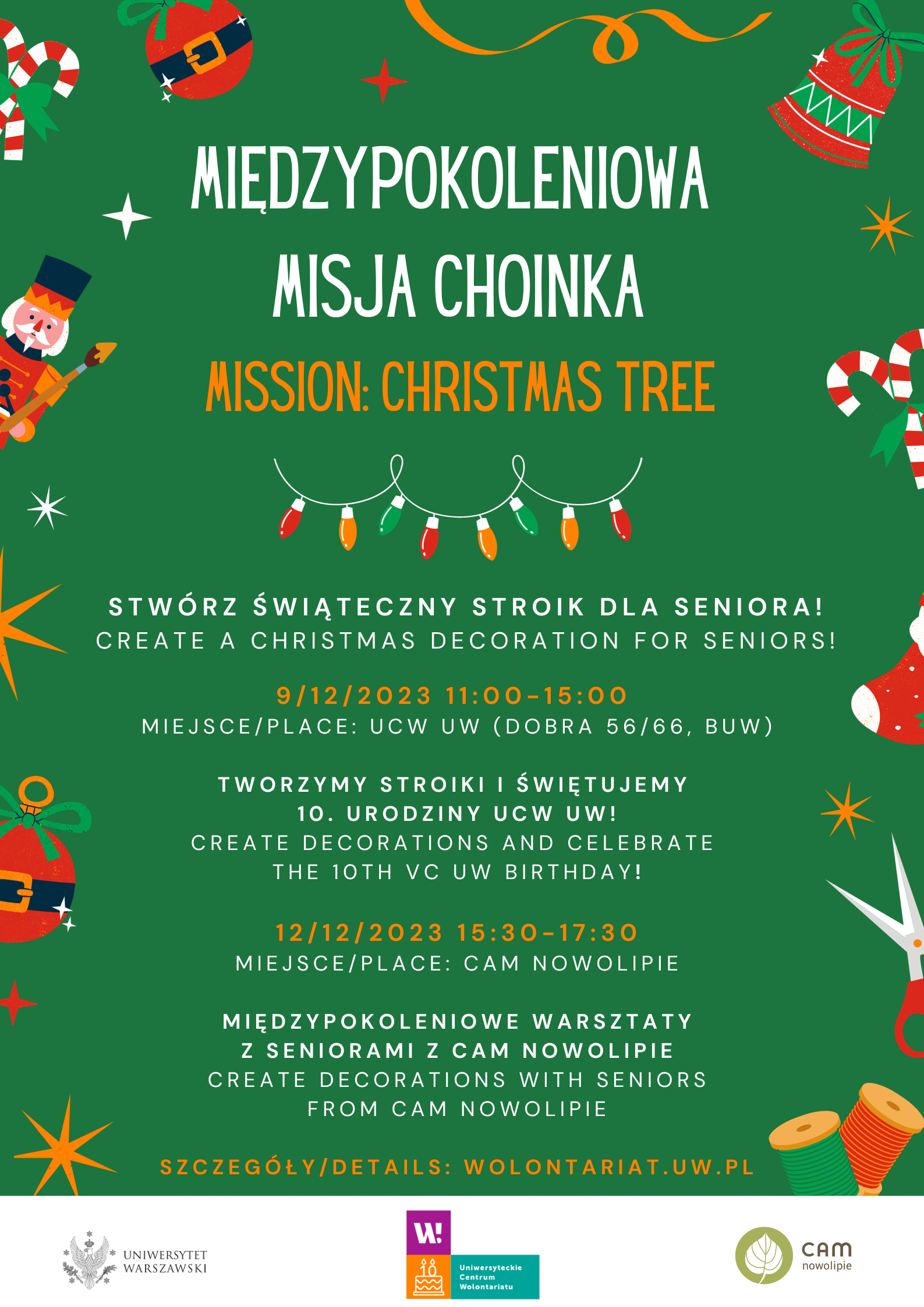 Plakat promujący Międzypokoleniową Misję Choinka