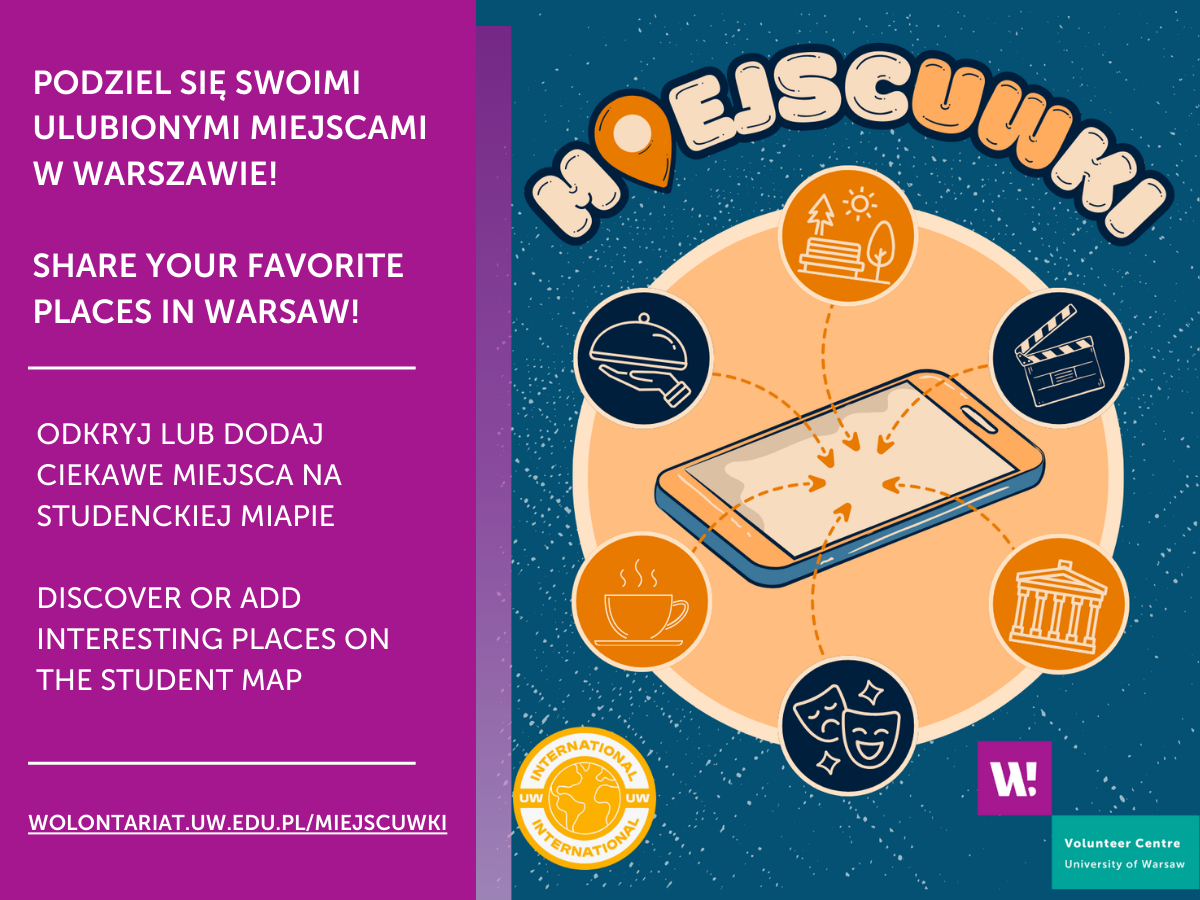 Grafika promująca MiejscUWki / Promo graphic